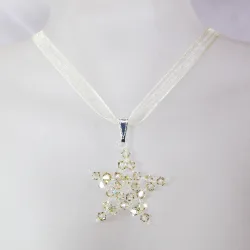 Pendant 45cm - Lyra-Yellow Organza - Pendant 45cm - Laiton argenté